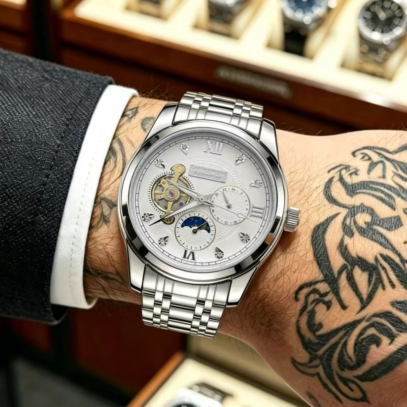 High-End Luxury Men's Automati - مراجعة Custom Night Sky وسعره