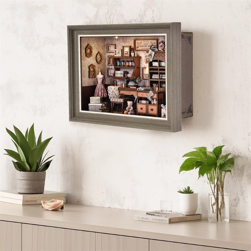 DIY Book Nook Kit 3D Miniature - مراجعة Engraved Wood Frame وسعره