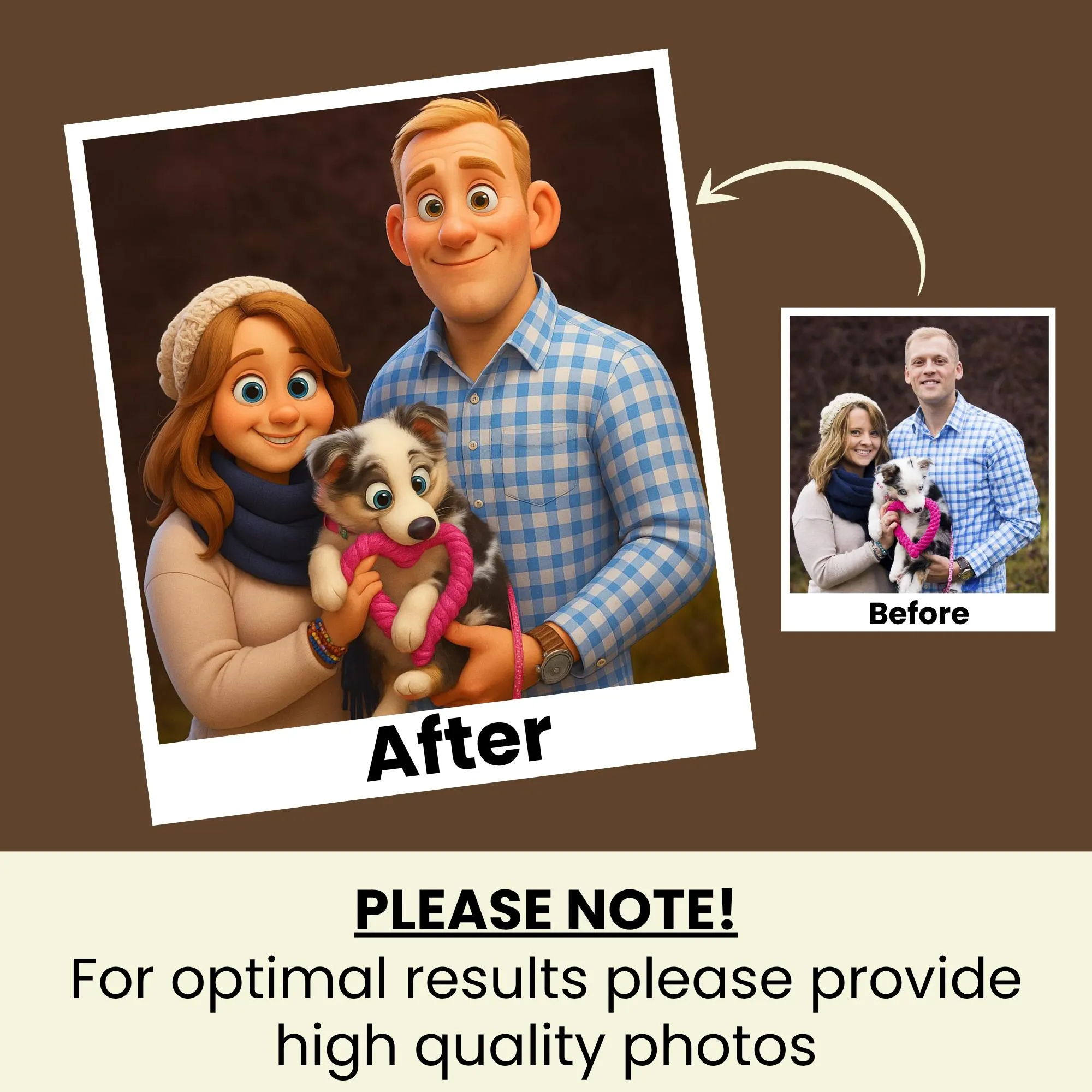 Custom Animated Character Fami - مراجعة Pet Portrait Custom وسعره