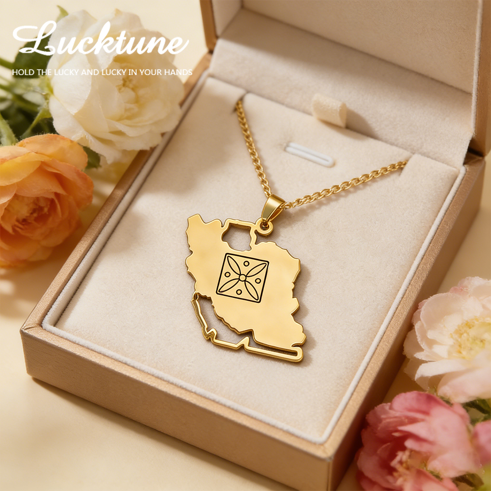 Lucktune Iran Map Pendant Neck - مراجعة Custom Star Map وسعره