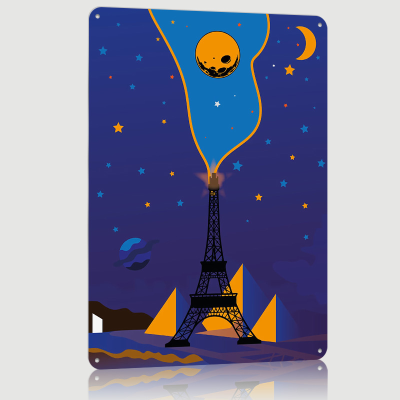 Eiffel Tower Night Sky Poster  - مراجعة Custom Night Sky وسعره