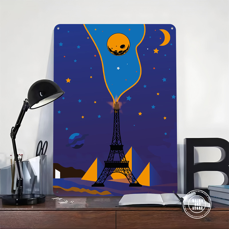Eiffel Tower Night Sky Poster  - مراجعة Custom Night Sky وسعره