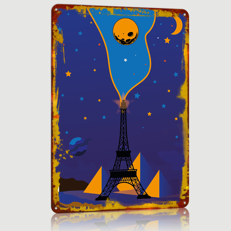 Eiffel Tower Night Sky Poster  - مراجعة Custom Night Sky وسعره