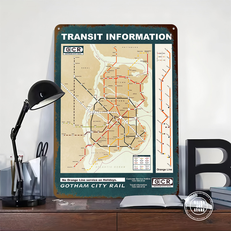 Gotham City Map Printed Poster - مراجعة Custom Map Poster وسعره