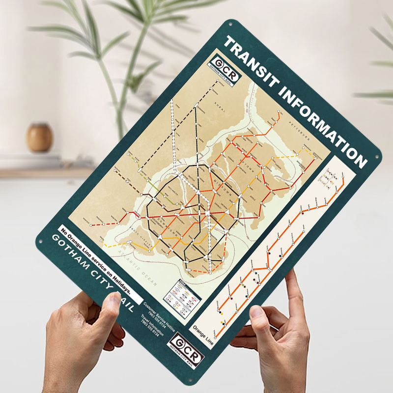 Gotham City Map Printed Poster - مراجعة Custom Map Poster وسعره