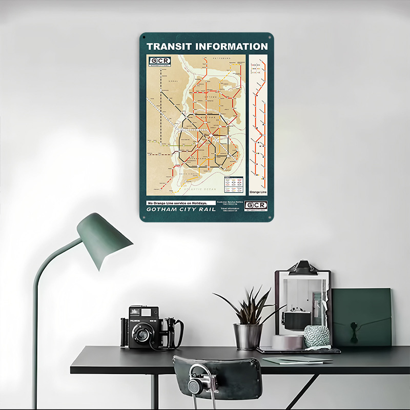 Gotham City Map Printed Poster - مراجعة Custom Map Poster وسعره