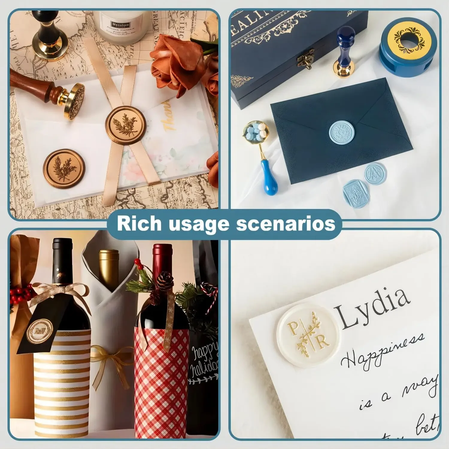Custom Wax Seal Stamp Kit Doub - مراجعة Wax Seal Letter Kit وسعره