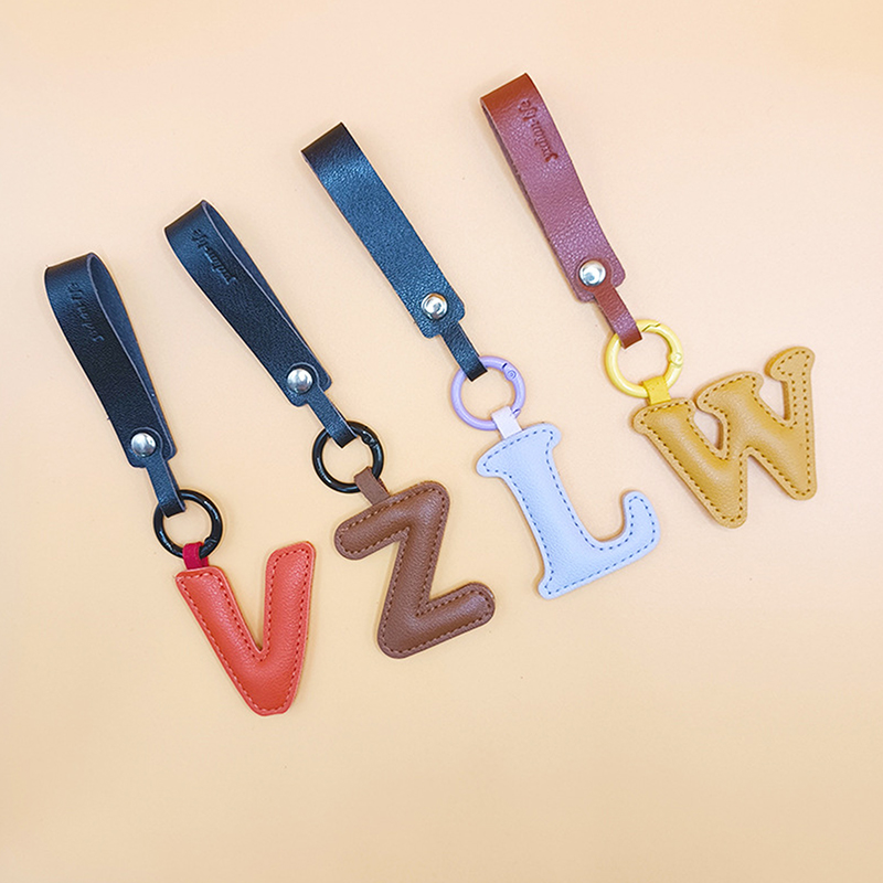 A To Z PU Leather Initial Lett - مراجعة Monogram Keychain Leather وسعره
