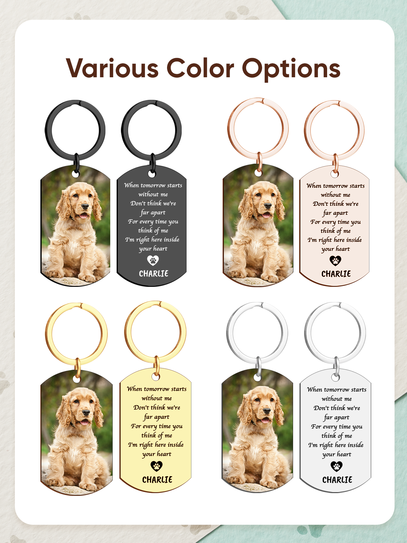 Personalized Pet Photo Keychai - مراجعة Pet Portrait Custom وسعره