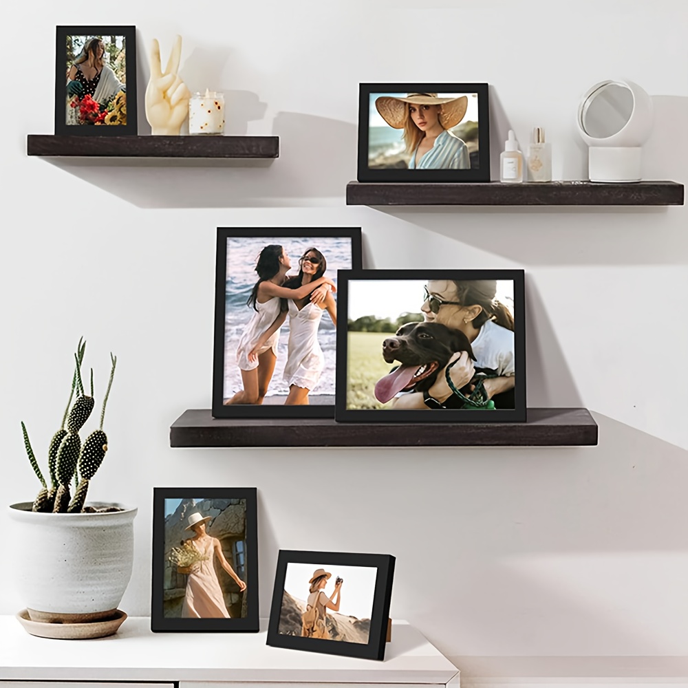 5-Piece Set A4 Black Wooden Ph - مراجعة Engraved Wood Frame وسعره