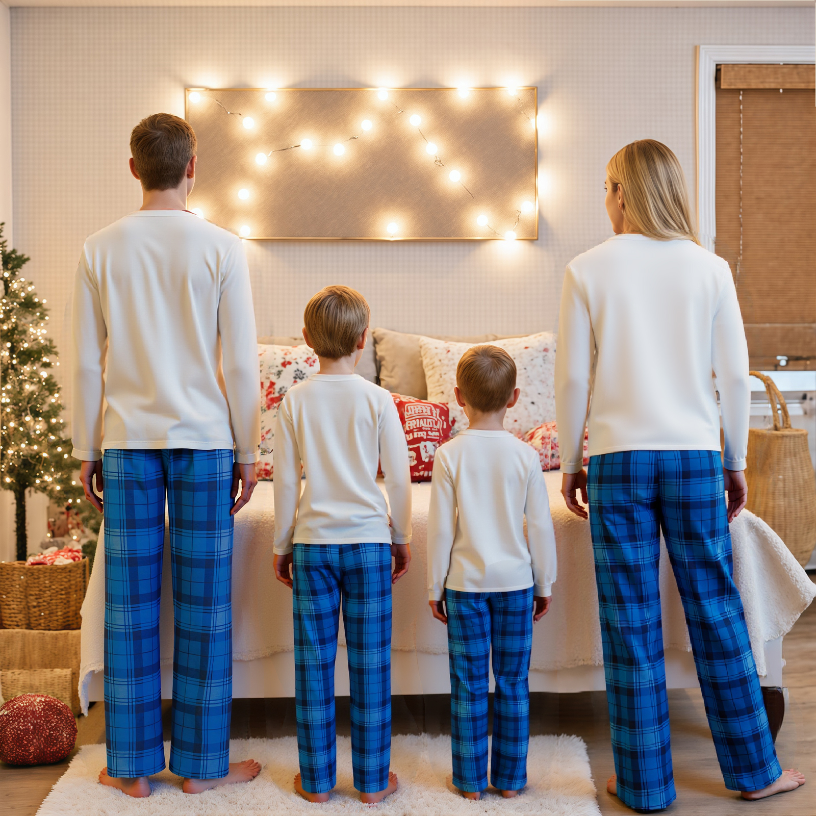 Family Matching Christmas Paja - مراجعة Family Tree Print وسعره