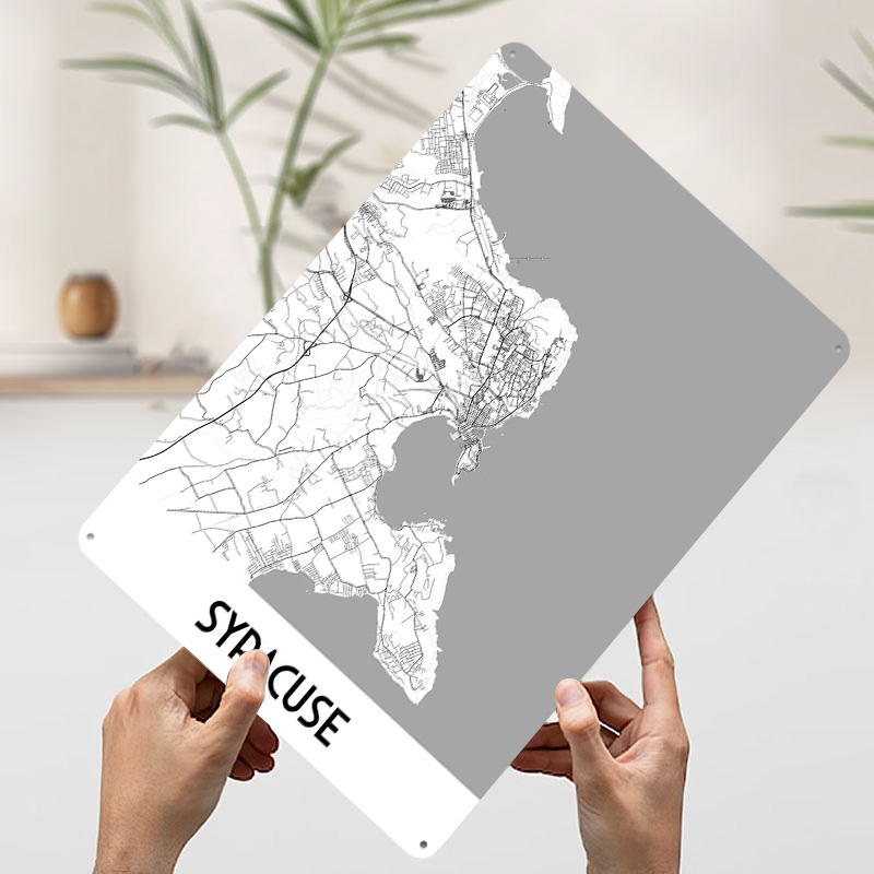 Syracuse City Map Metal Poster - مراجعة Custom Map Poster وسعره