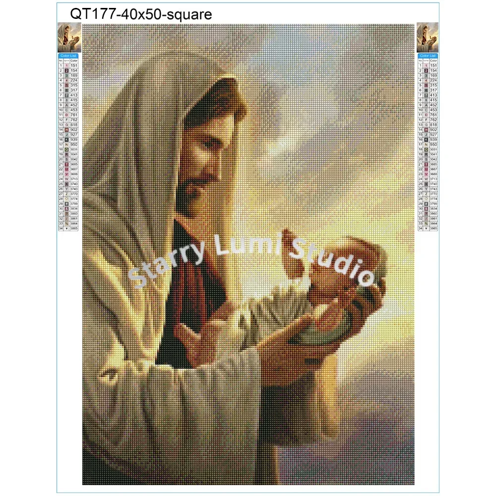 5D Full Square Painting God Mo - مراجعة Photo Mosaic Print وسعره