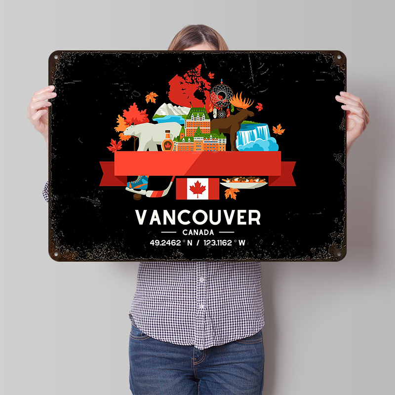 Vancouver City Map Printed Pos - مراجعة Custom Map Poster وسعره
