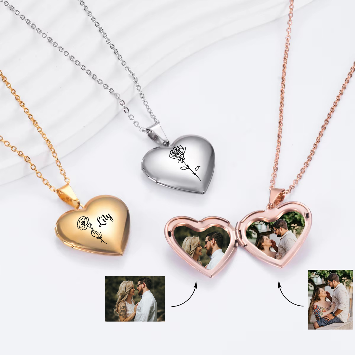 Custom Personalized Heart Birt - مراجعة Birth Flower Necklace وسعره