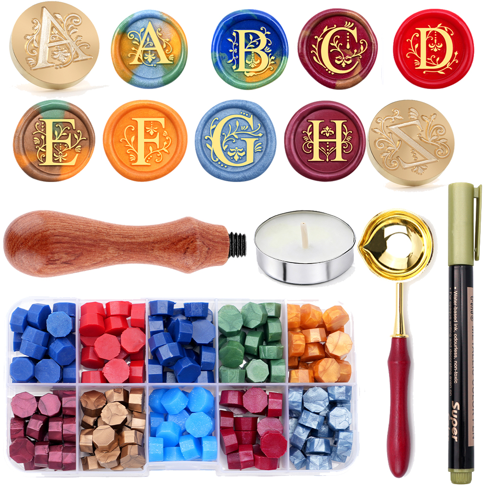 Alphabet Wax Seal Stamp Set -  - مراجعة Wax Seal Letter Kit وسعره