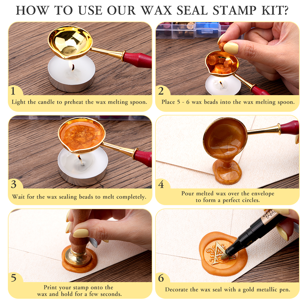 Alphabet Wax Seal Stamp Set -  - مراجعة Wax Seal Letter Kit وسعره