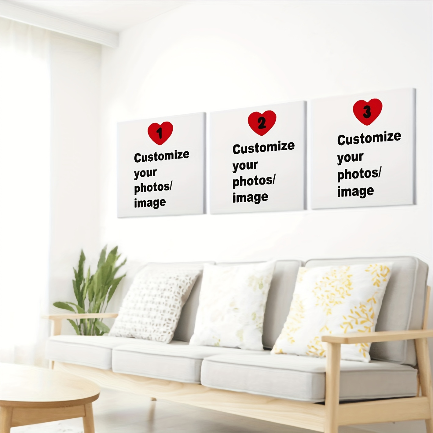 3pcs/set Custom Square Canvas  - مراجعة Pet Portrait Custom وسعره