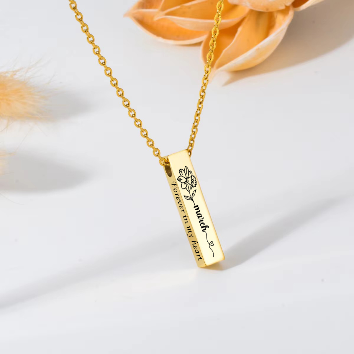 Birth Flower Urn Necklace For  - مراجعة Birth Flower Necklace وسعره