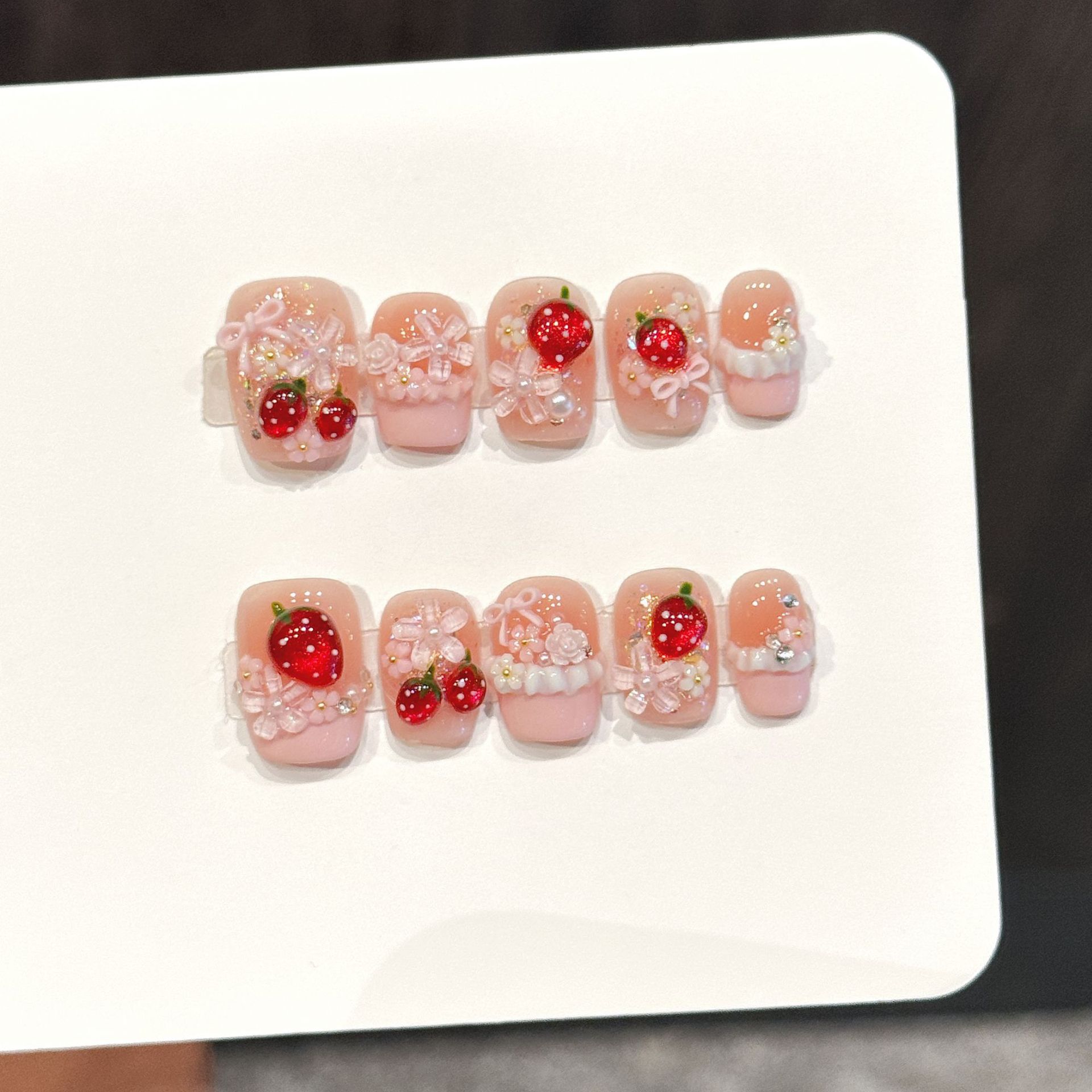 10pcs Cute Red Strawberry Pres - مراجعة Pressed Flower Art وسعره
