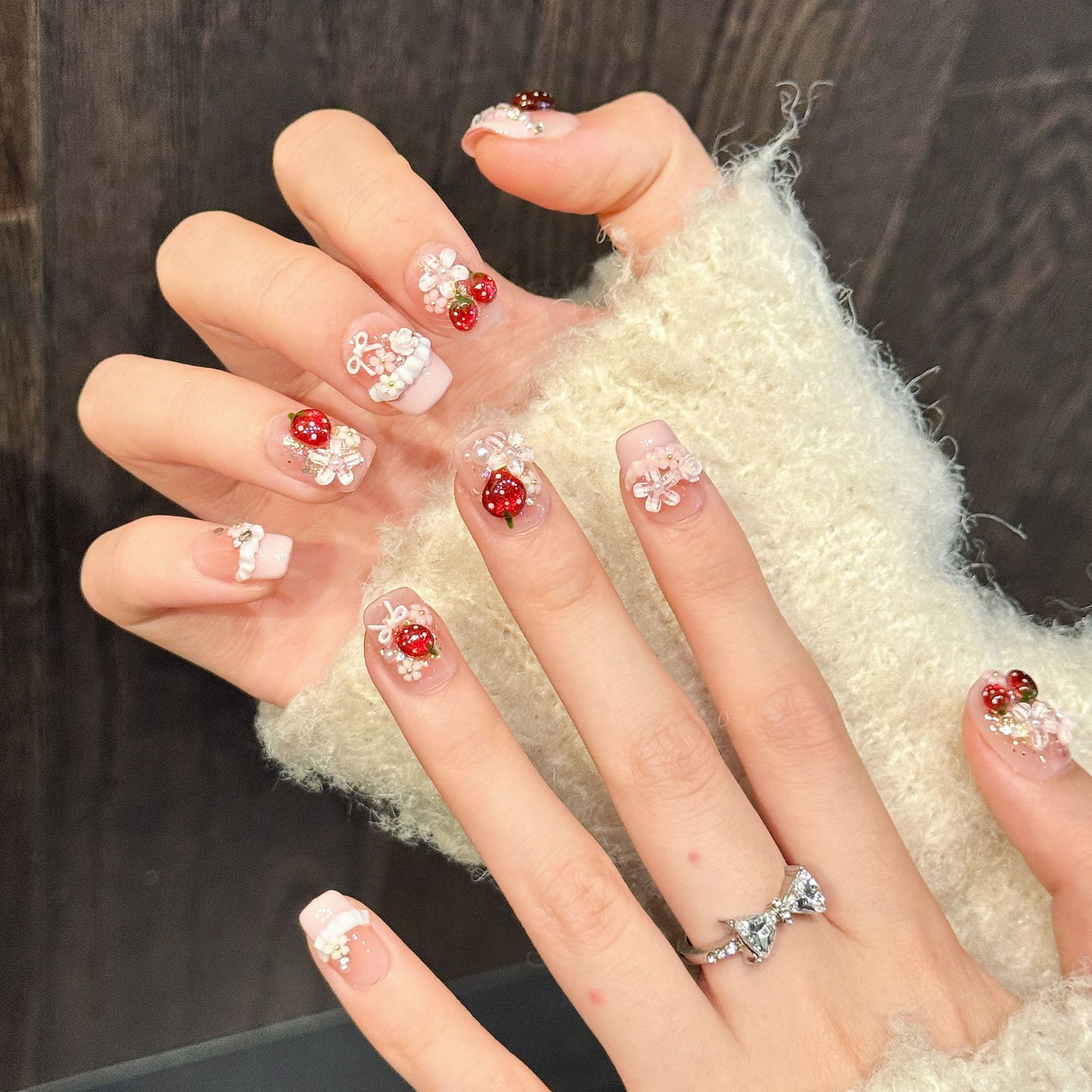 10pcs Cute Red Strawberry Pres - مراجعة Pressed Flower Art وسعره