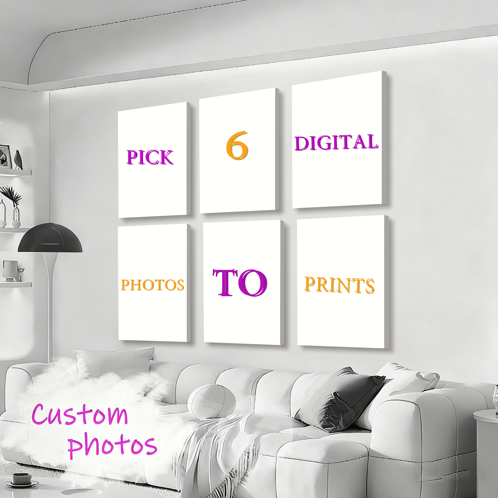 6pcs/set Custom Canvas Prints  - مراجعة Pet Portrait Custom وسعره