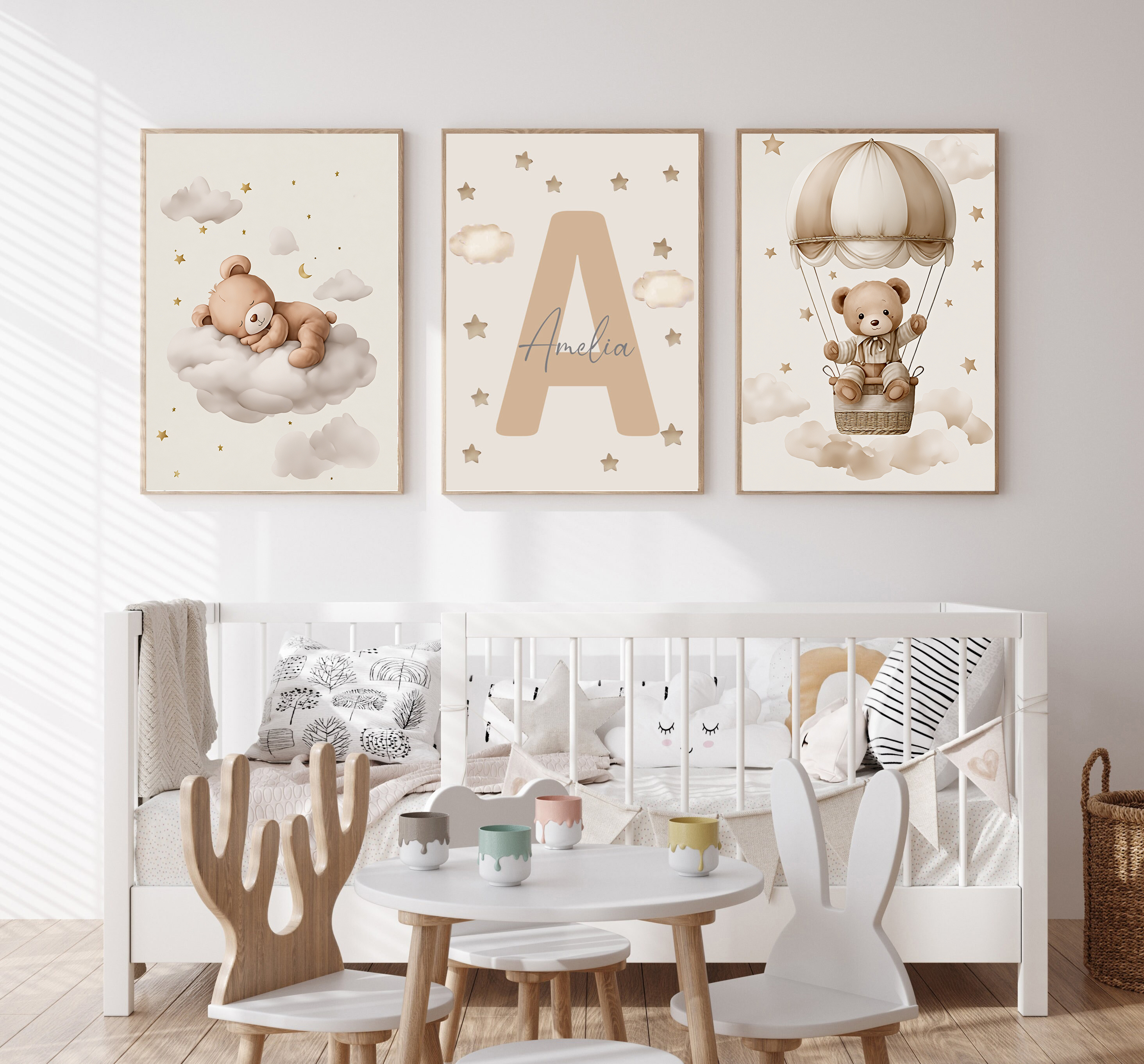 3pcs/set Bohemian Teddy Bear A - مراجعة Personalized Name Box وسعره