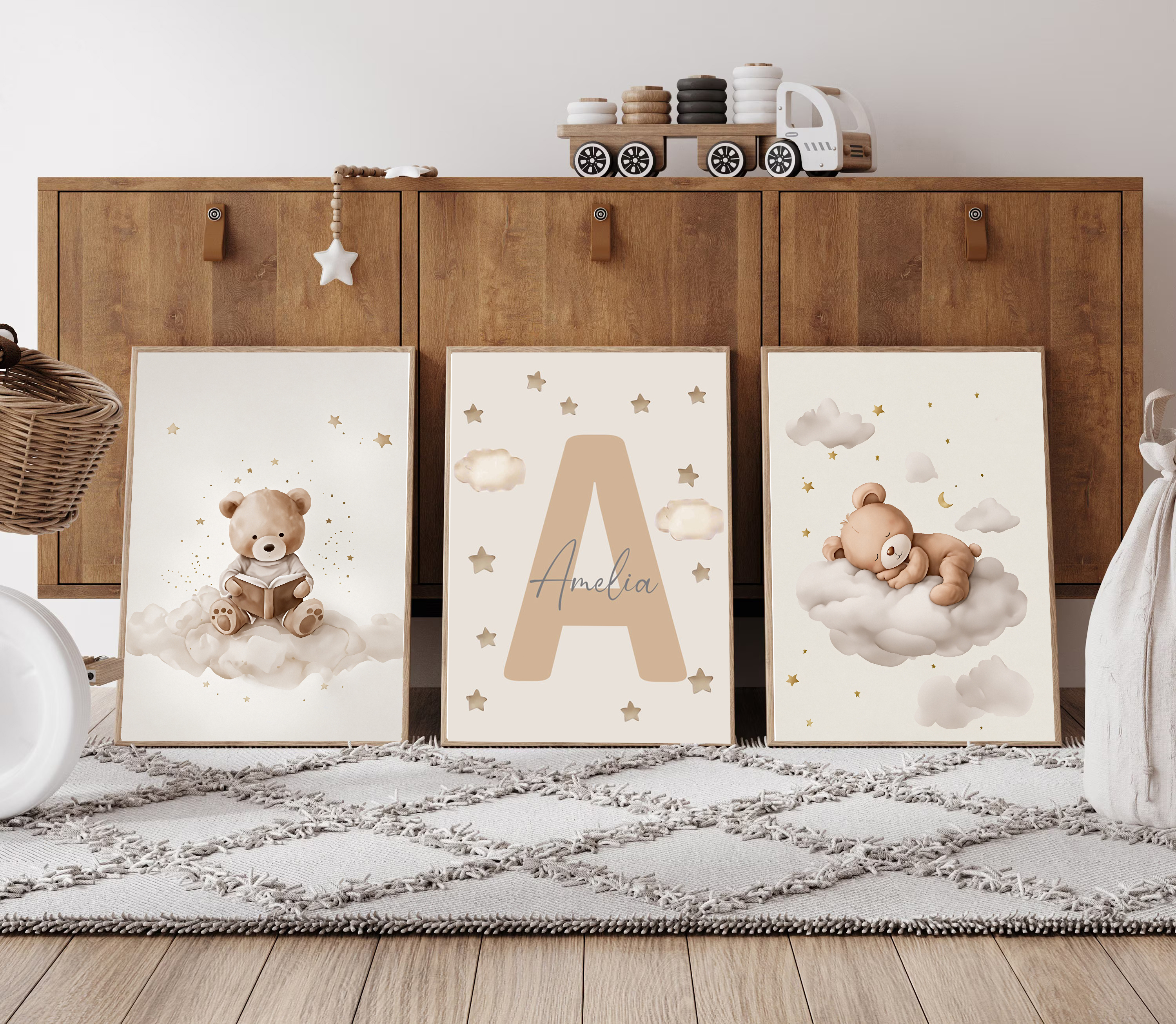 3pcs/set Bohemian Teddy Bear A - مراجعة Personalized Name Box وسعره
