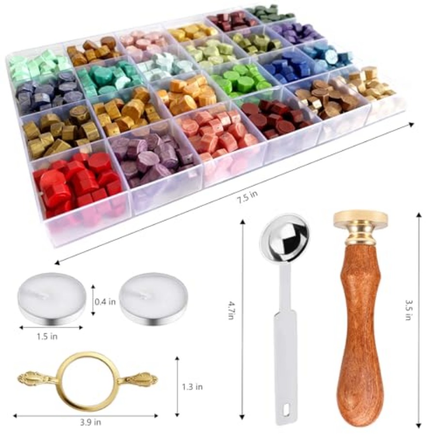 Wax Seal Stamp Kit - Sealing W - مراجعة Wax Seal Letter Kit وسعره
