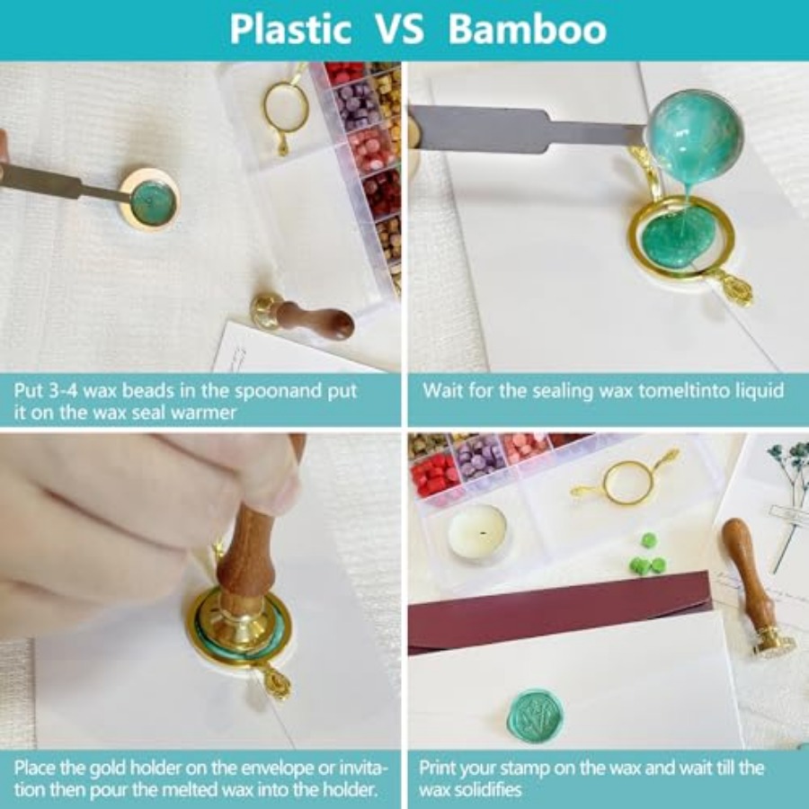 Wax Seal Stamp Kit - Sealing W - مراجعة Wax Seal Letter Kit وسعره