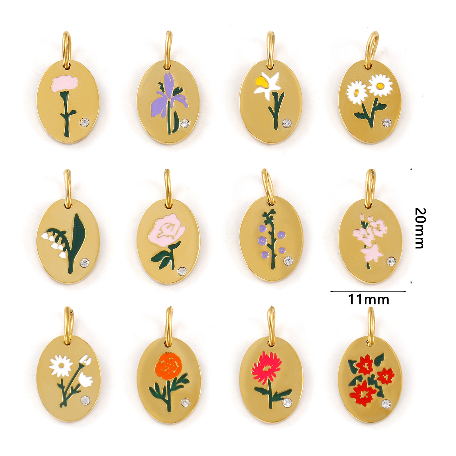 1 Piece 304 Stainless Steel Bi - مراجعة Birth Flower Necklace وسعره