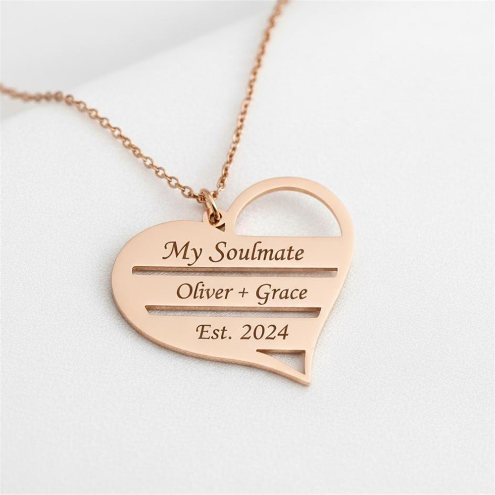 Custom Heart Necklace Stainles - مراجعة Birth Flower Necklace وسعره